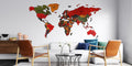 World map wooden map wall decor, wooden home decoration, wall art map, livingroom, kitchen, bedroom rustic decor - 02