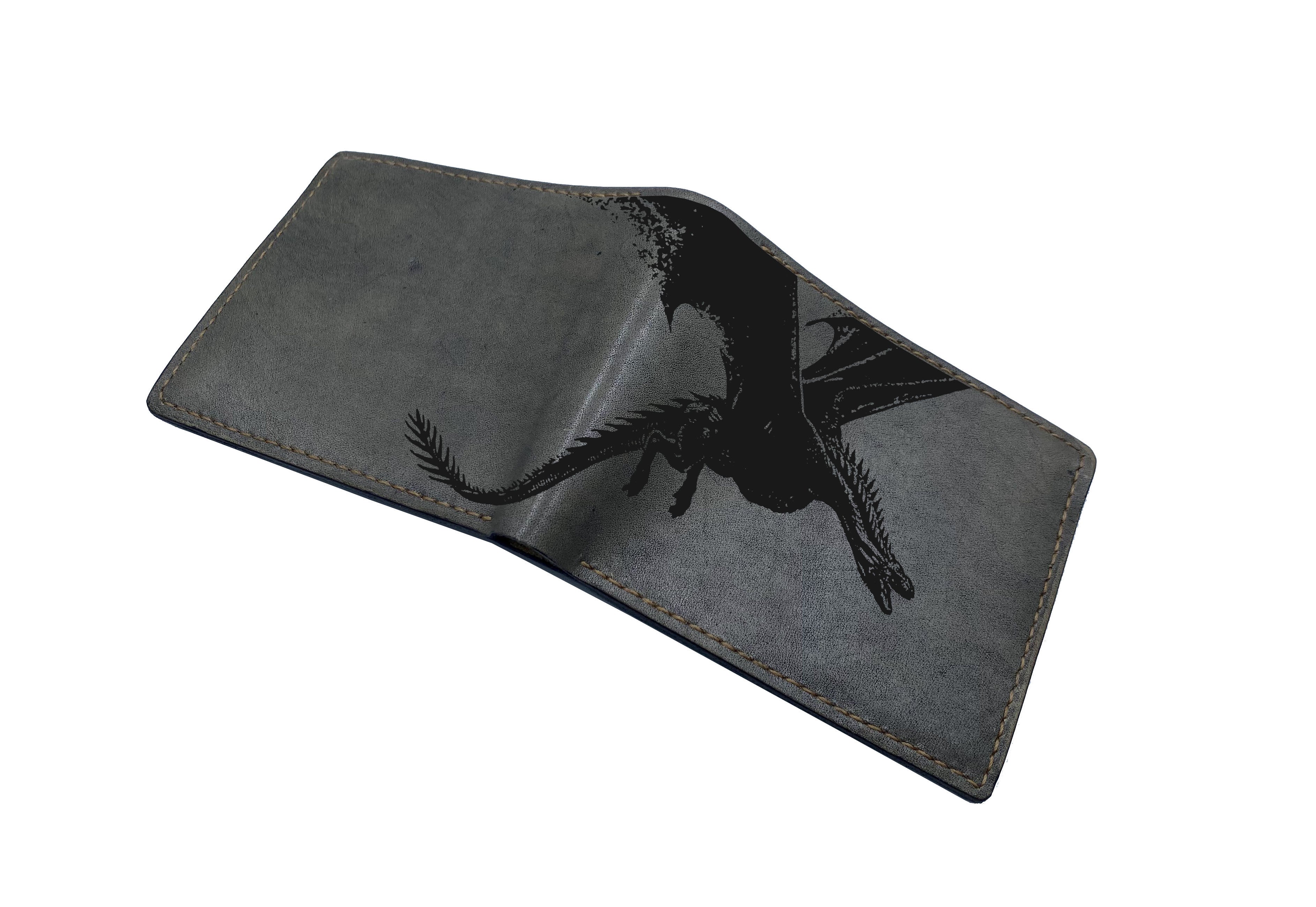 Mayan Corner - Customized leather handmade wallet for men, dragon men's wallet, gift for dad, husband, brother - white dragon blue eyes Yu-gi-oh! - 3110223