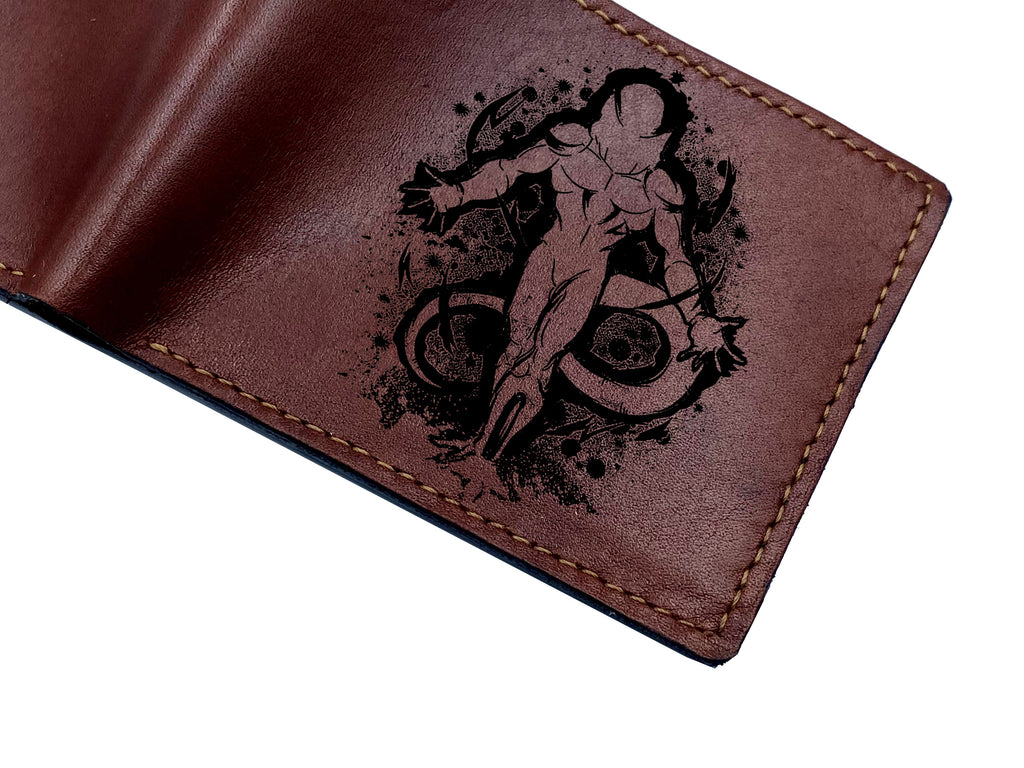 Mayan Corner - Majin Buu drawing wallet, dragon ball villain characters gift, gift for dragon ball fan, japan anime leather gift ideas, gift for boy