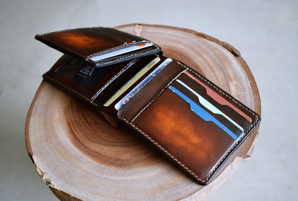 Personalized premium Genuine Leather handmade men's wallet, christmas gift idea for him 2020, boyfriend dad husband anniversary special presents