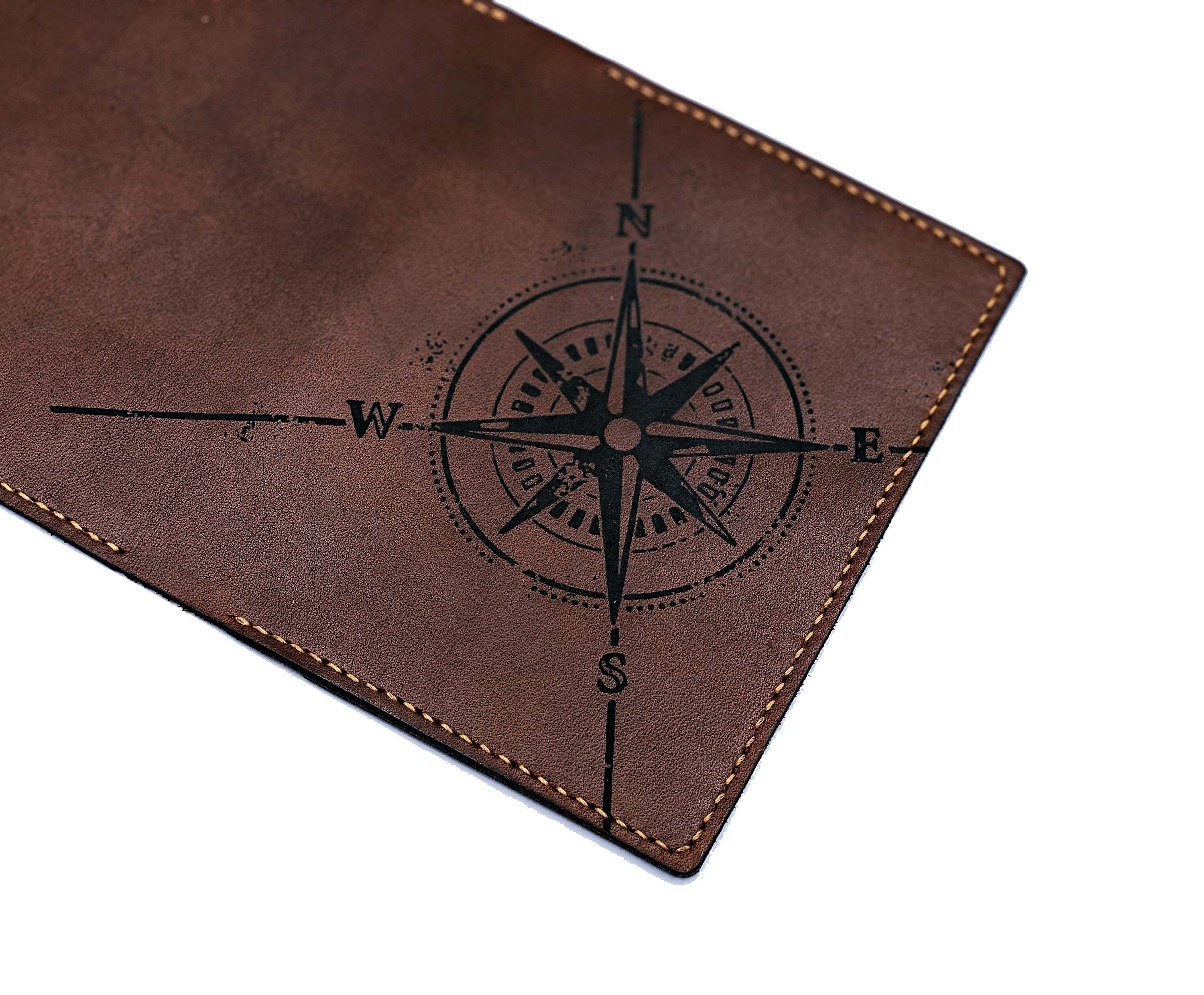 Personalized modern compass leather Passport Wallet, Passport Cover, Passport Holder, Travel case cover, family passport holder