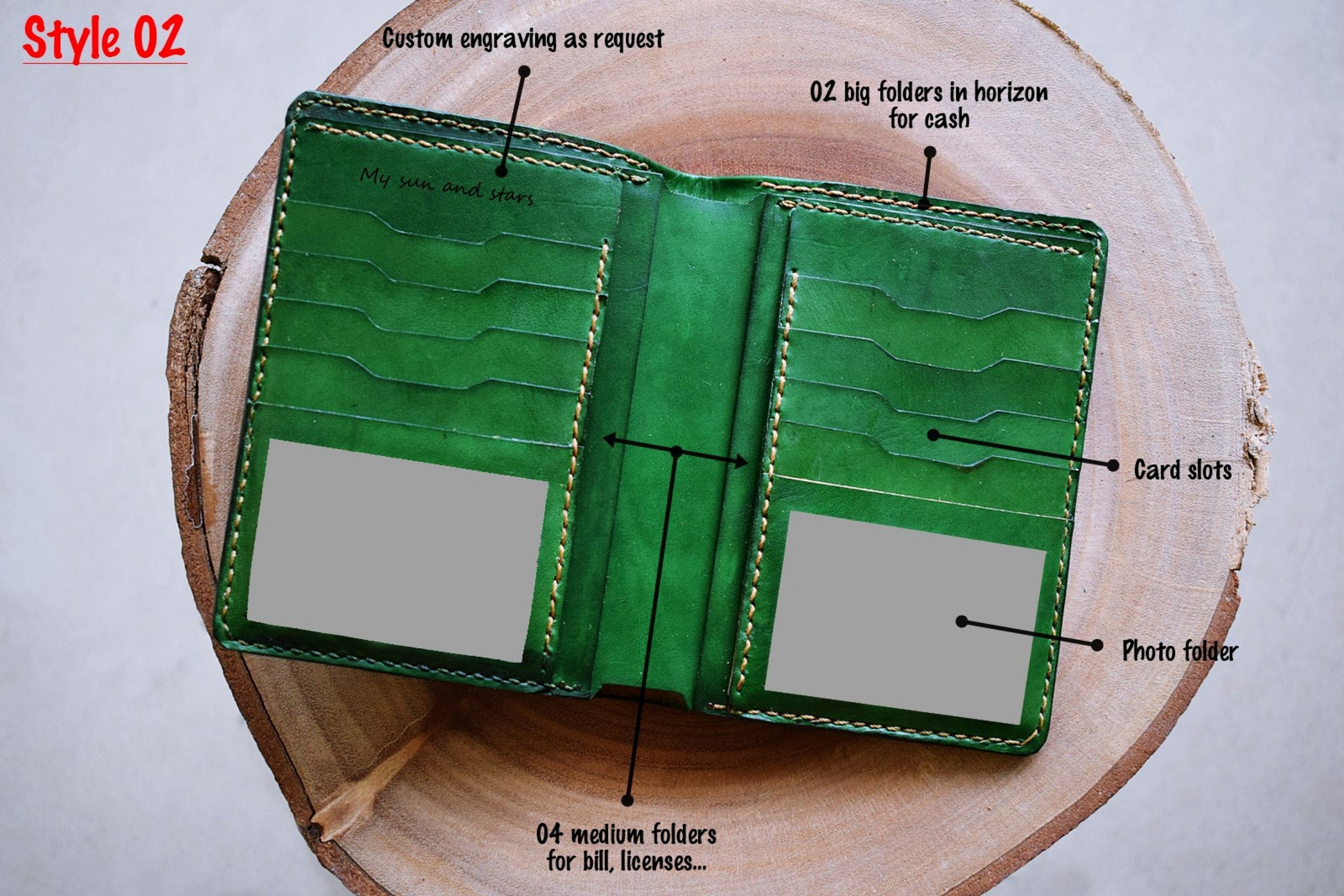 Personalized leather handmade floral cat women bifold wallet, mini wallet for her, gift for girlfriend, mother day gifts, animal wallet