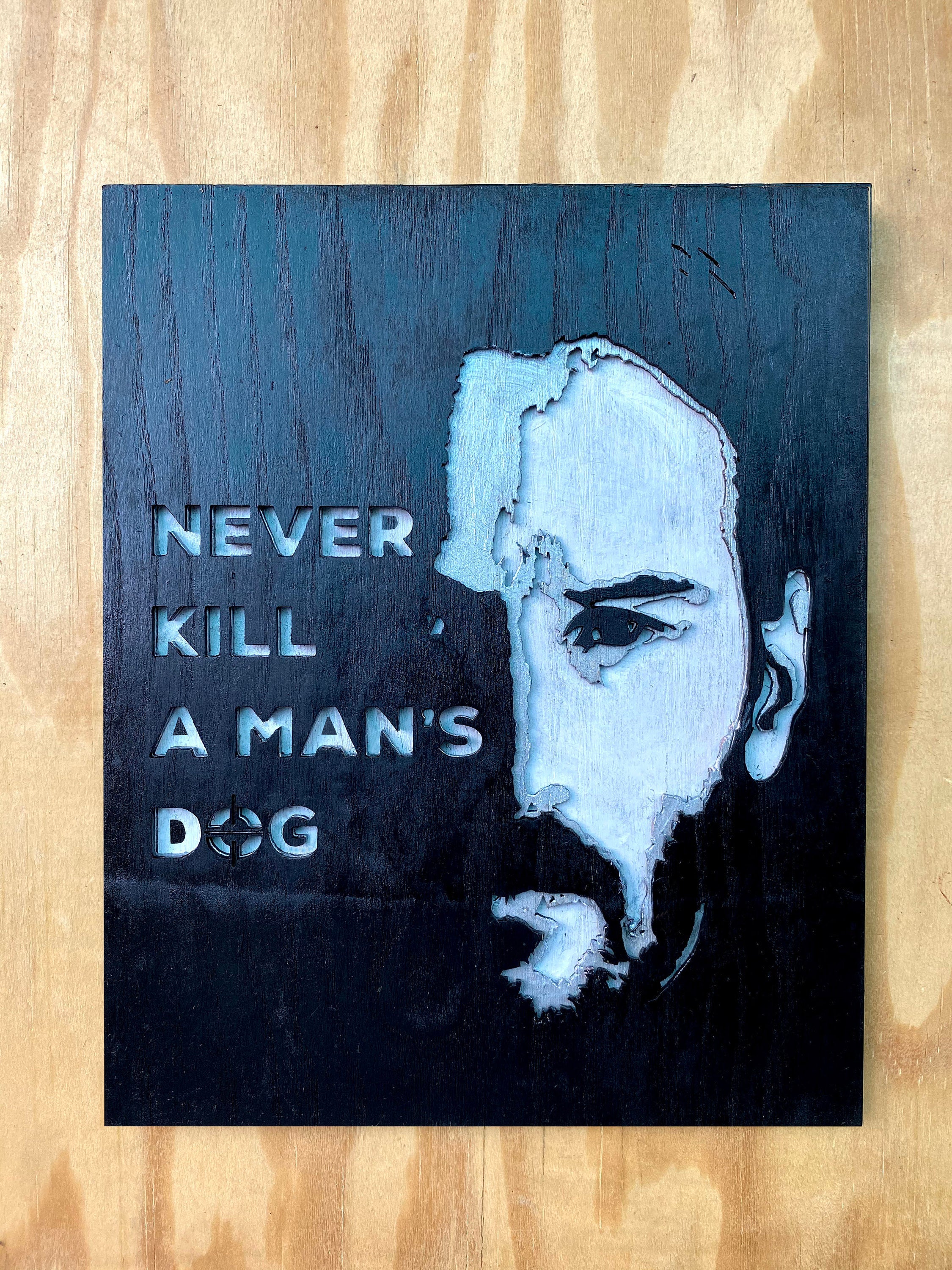 Wooden wall art home decor, John Wick baba Yaga wall art decor, livingroom kitchen bedroom morden decor, movie hanging poster