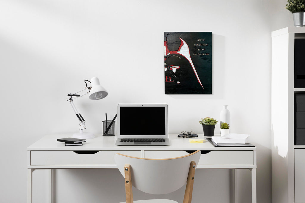Unik4art - Wooden wall art home decor, Darth Vader Starwars wall art decor, livingroom kitchen bedroom morden decor, movie hanging poster