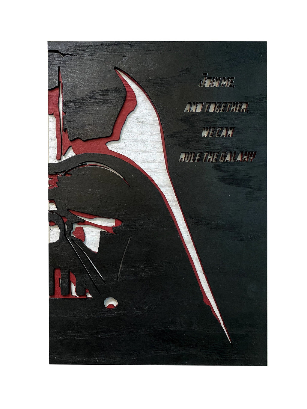 Unik4art - Wooden wall art home decor, Darth Vader Starwars wall art decor, livingroom kitchen bedroom morden decor, movie hanging poster