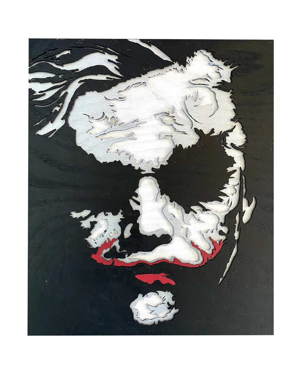Unik4art - Wooden wall art home decor, Joker super villains wall art decor, livingroom kitchen bedroom morden decor, movie hanging poster