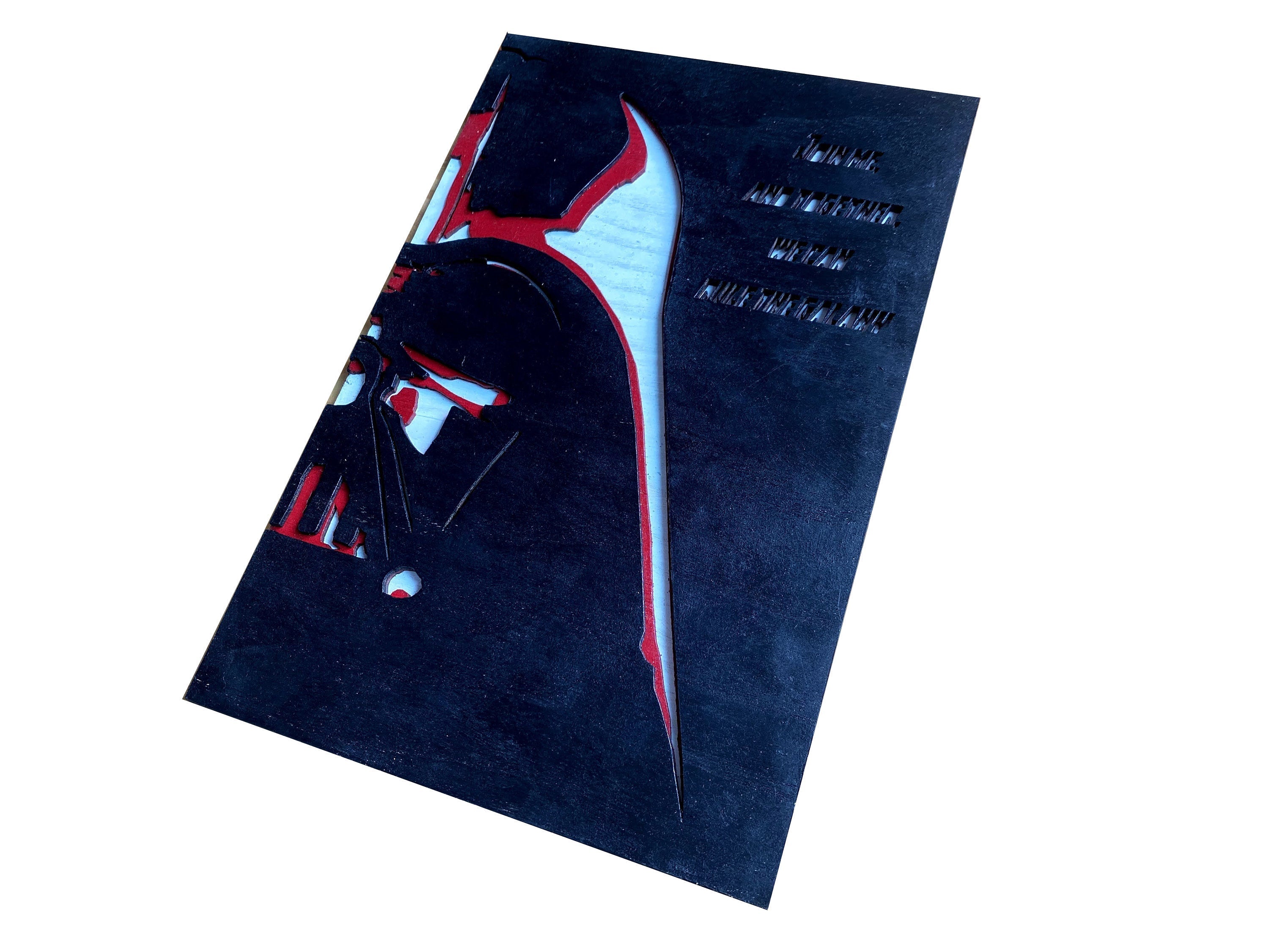 Unik4art - Wooden wall art home decor, Darth Vader Starwars wall art decor, livingroom kitchen bedroom morden decor, movie hanging poster