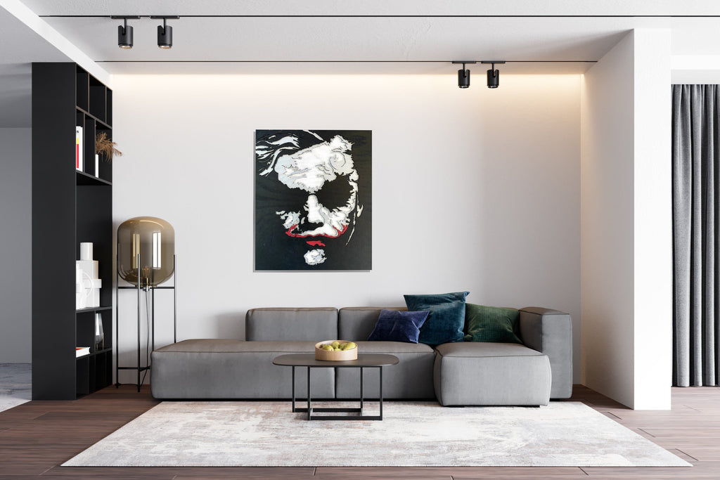 Unik4art - Wooden wall art home decor, Joker super villains wall art decor, livingroom kitchen bedroom morden decor, movie hanging poster