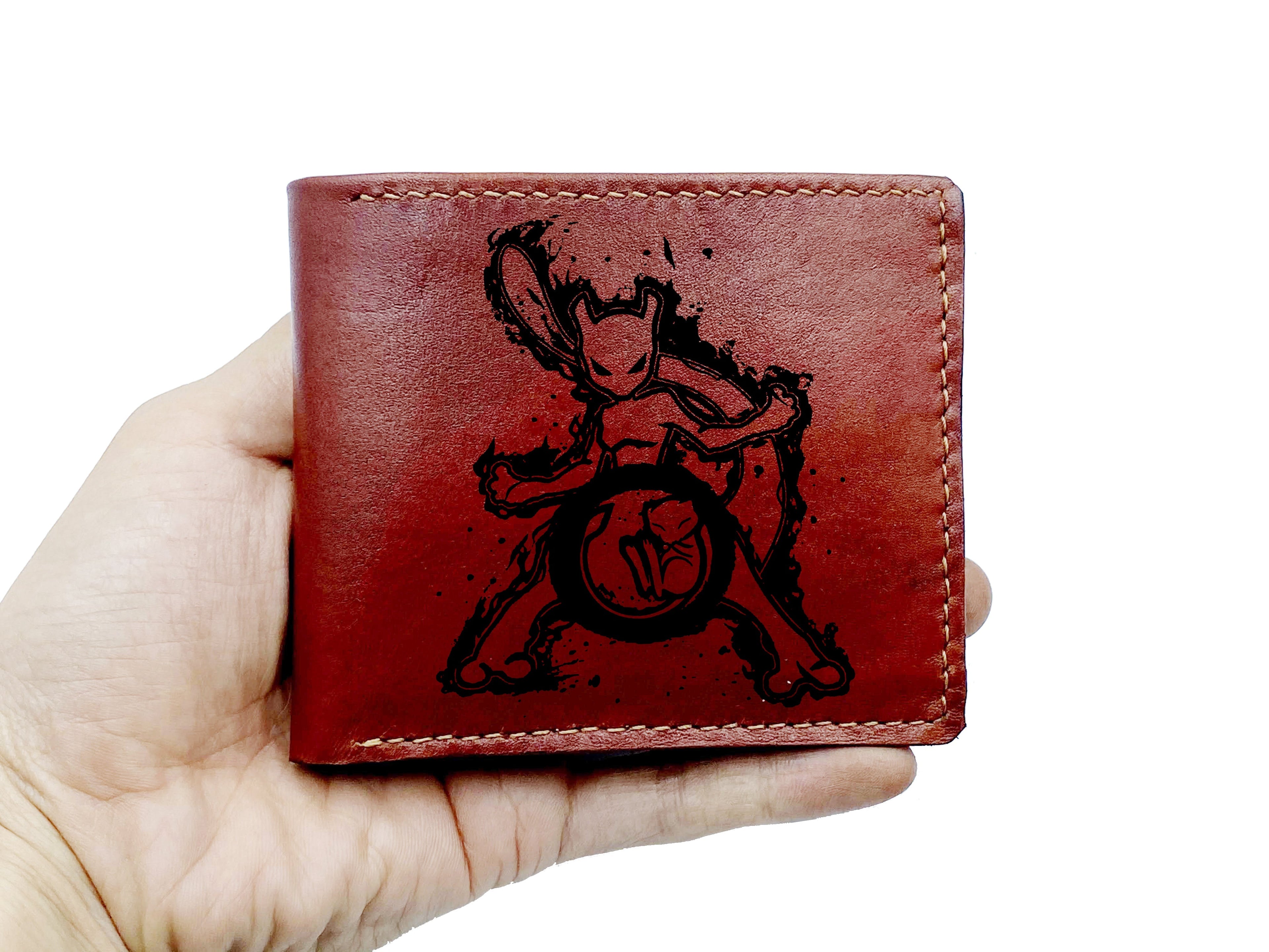 Mayan Corner - Customized leather pokemon wallet, pokemon leather gift, charmander pokemon evolution gift ideas, birthday gift for him