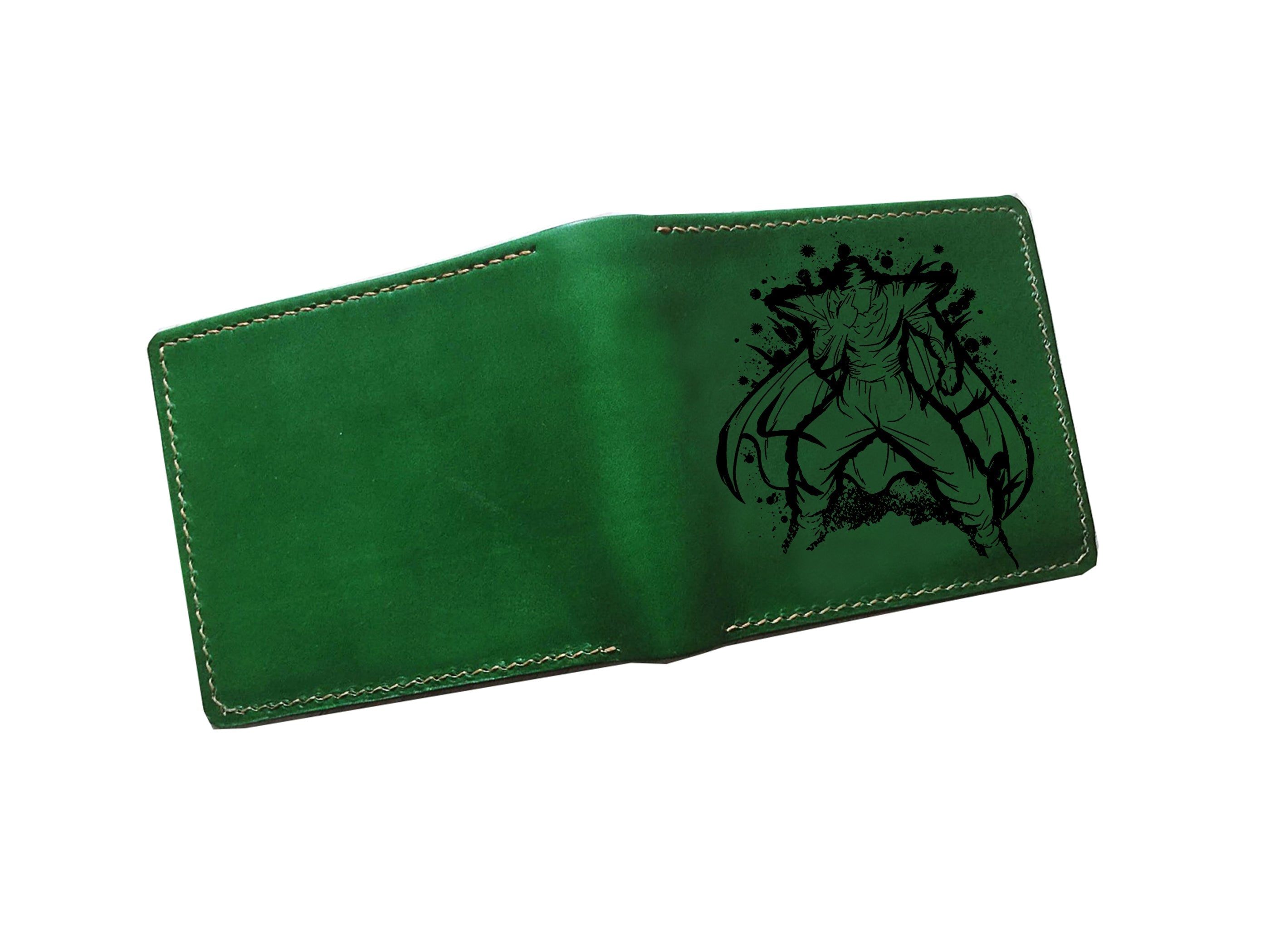 Mayan Corner - Majin Buu drawing wallet, dragon ball villain characters gift, gift for dragon ball fan, japan anime leather gift ideas, gift for boy