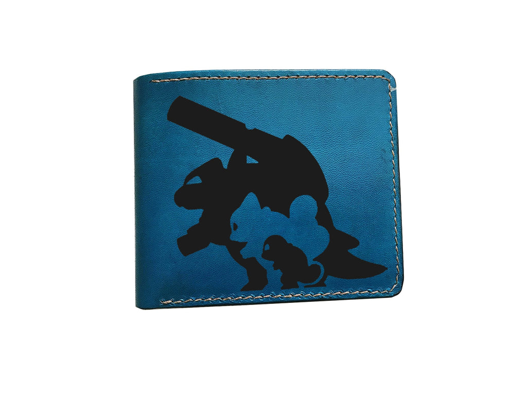 Mayan Corner - Personalized leather handmade wallet, pokemon leather wallet, pikachu evolution art gift, pokemon gift idea for friend, custom pokemon wallet for boyfriend, brother